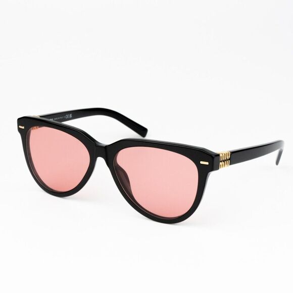 NEW Miu Miu MU12ZS 16K1D0 Black Red Phantos Unisex Sunglasses 0MU 12ZS